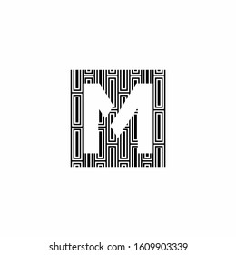 M Letter Linked Luxury Premium Logo