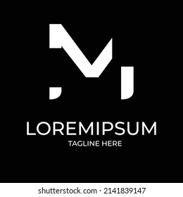 M Letra Linked Luxury Premium Logo