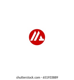 m letter logo. aa letter logo