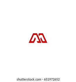 m letter logo. aa letter logo