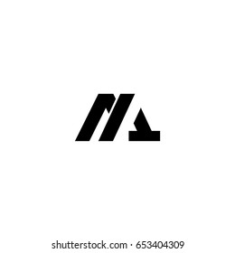 m letter logo. aa letter logo