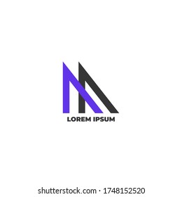 M letter logo, aa logotype vektor