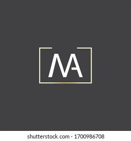 M A letter logo abstract design