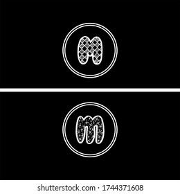 Diseño abstracto del logotipo de letra M