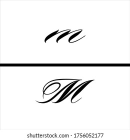 Diseño abstracto del logotipo de letra M
