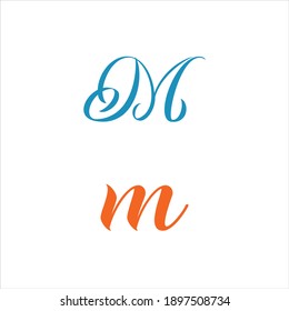 M letter logo abstract design on white color background. m icon
