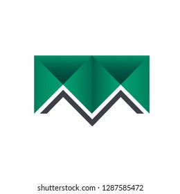 M letter logo abstract, modern designs with color effects, logo for industry and business, web logo and media, logo vector templates