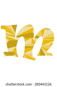 M Letter logo Abstract Polygonal design 