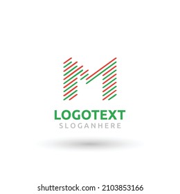 M letter logo, M abstract logo, M stroke line design
