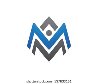 M Letter Logo Business professional logo template