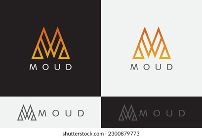 Logotipo de letra M, ejemplos de arte de vectores con logotipo comercial