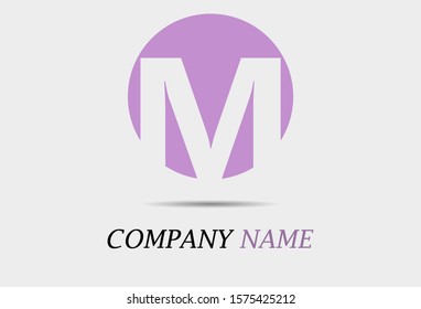 M Letter logo in circle. Vector design template elements for your application or company identity