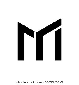 M letter logo consep icon template