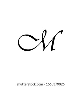 Plantilla de icono del logotipo de la letra M
