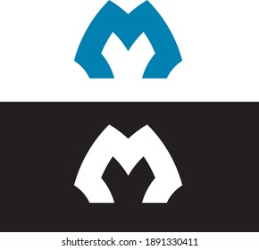 Logo de la letra M .Logo de Creative