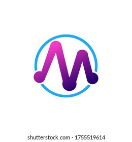 M letter logo , creative design vector