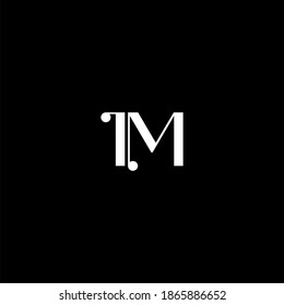 I M letter logo creative design on black color background.im monogram