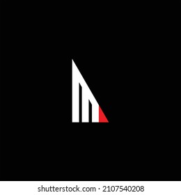 M letter logo creative design on black color background