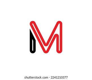 M letter logo creative design vector template