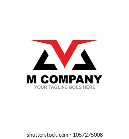M letter logo design