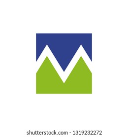 M letter logo design