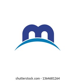 M letter logo design
