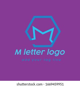 M letter logo ,letter logo design