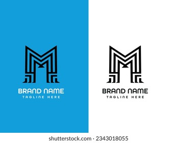 diseño de logotipo de letra m