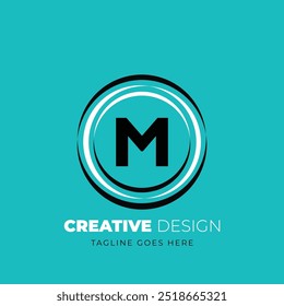 M Letter Logo Design with Background and Creative company logo. M letter logo creative design. M unique design. Vector illustration