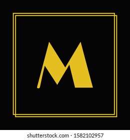 M Letter Logo Design Black Backgroundm Stock Vector (Royalty Free ...