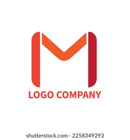 Logo-Design in m-Buchstaben, kann für jede Marke und jedes Unternehmen verwendet werden
