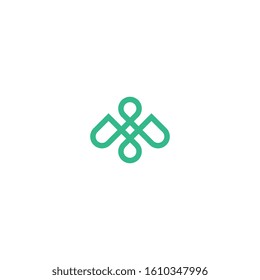 M letter logo design concept.