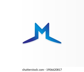M Letter logo design concept icon