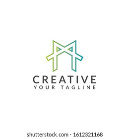 M Letter Logo design. Creative design template vector. company logo, business logo idea and corporate Icon logo