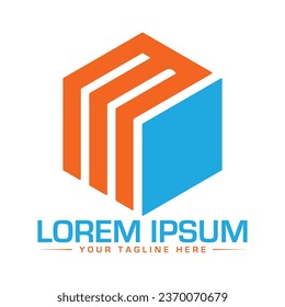 Diseño de logotipo M Carta Diseño de logotipo creativo y moderno 