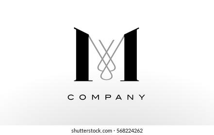 M Letter Logo Design. Creative Modern M Letters Icon Illustration.