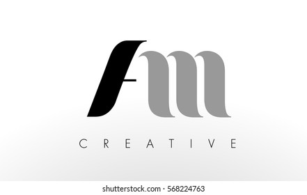 A M Letter Logo Design. Creative Modern AM Letters Icon Illustration.