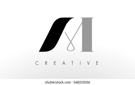 A M Letter Logo Design. Creative Modern AM Letters Icon Illustration.