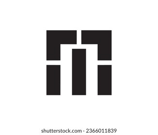 símbolos de diseño de logotipo de letra M