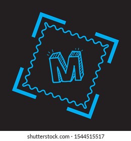 M letter logo design eps
