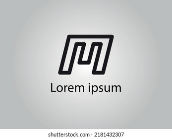 M Brief Logo Design. M Logo Symbol, Vektorgrafik.