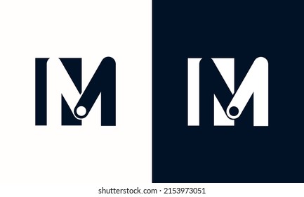 Diseño del logotipo de la letra M. Símbolo monocromático monocromático lineal creativo mínimo. Diseño de vector de señas universal y elegante. Logotipo de empresa premium. Alfabeto gráfico para identidad corporativa