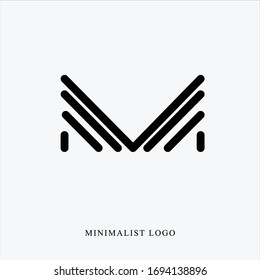 m letter logo design. logotype design