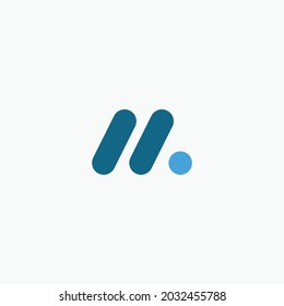 M letter Logo design minimal vector