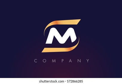 M Letter Logo Design. Modern Letter Template Vector Illustration.
