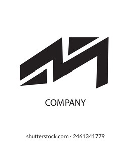 M letter logo design, monogram initials letter logo concept.Abstract symbol, abstract logo concept design,Geometric lines Style isolated on white background.creative, social connection icon.
