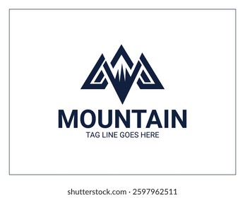 M Letter Logo Design, Mountain Logo Design, M letter Mountain Logo Design.