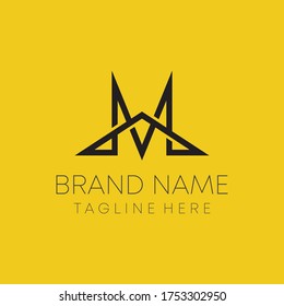 m letter logo design. m m letter real estate logo design. double m logo vector.