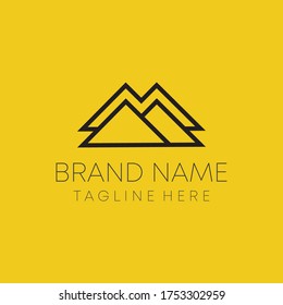 Logo-Design in m Brief. m Brief Immobilien Logo Design. Doppelm Logo-Vektorgrafik.