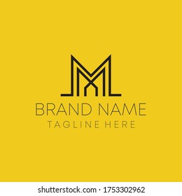 m letter logo design. m m letter real estate logo design. double m logo vector.